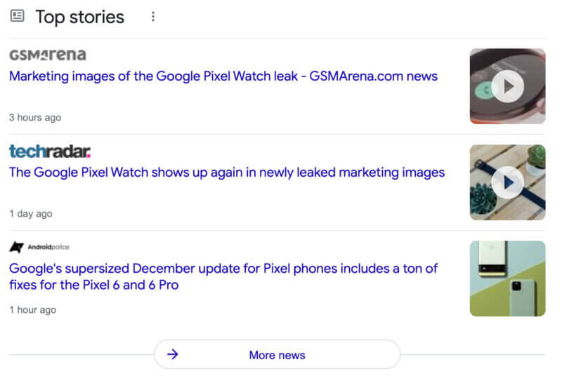 Google запустил новый дизайн блока «Главные новости» на десктопах