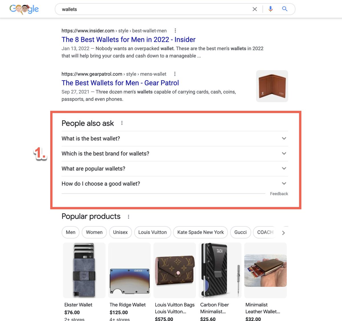 Google показывает блок «Люди также ищут» дважды на одной странице