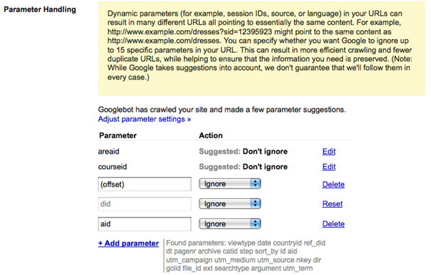 Google Search Console отключает инструмент «Параметры URL»
