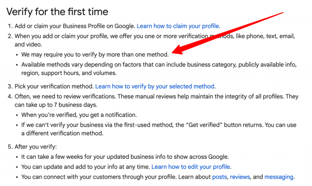 Google может потребовать дополнительной проверки для Профилей компаний